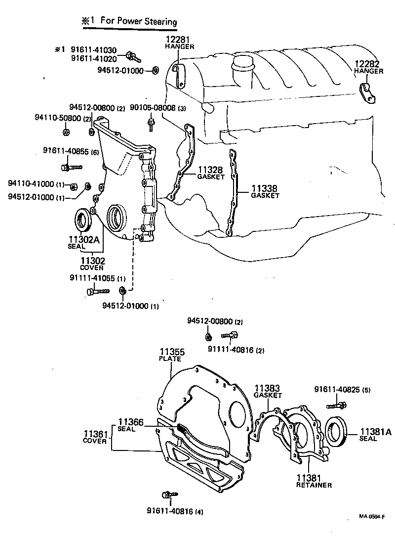 Timing Gear Cover & Rear End Plate