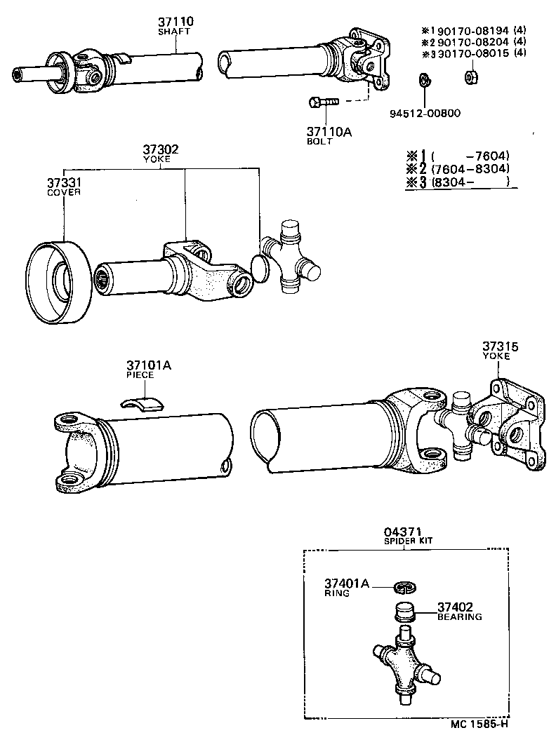 Propeller Shaft & Universal Joint