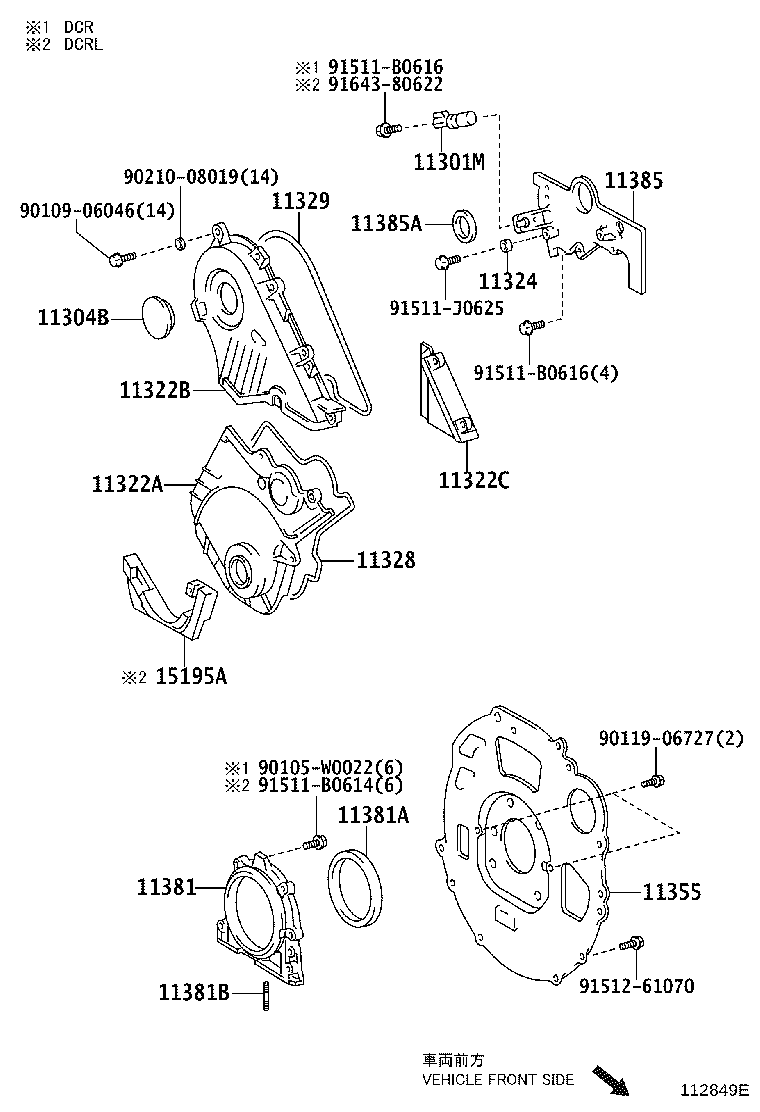 Timing Gear Cover & Rear End Plate