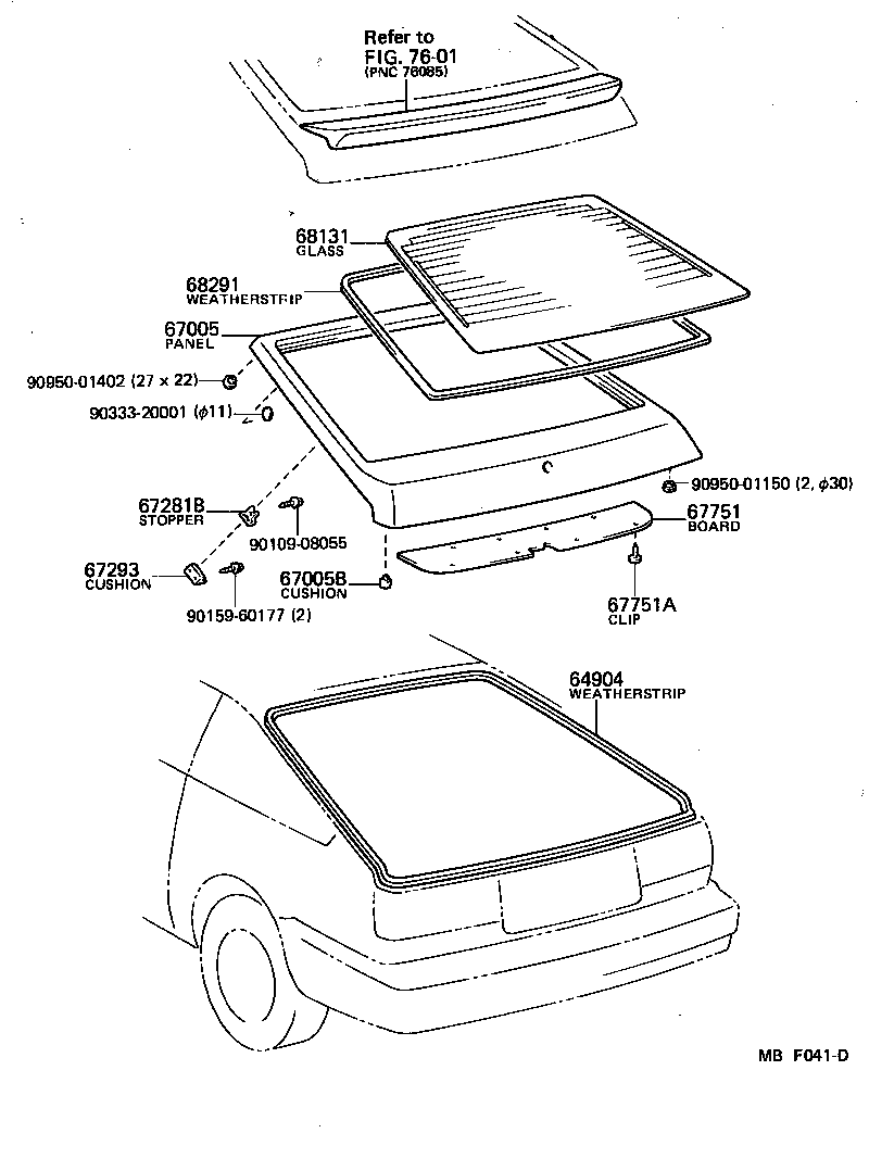 Back Door Panel Glass