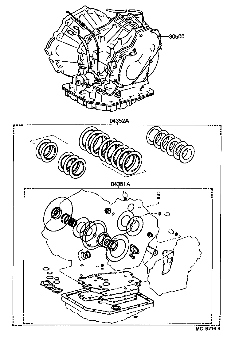 Conjunto de transmisión o transmisión y kit de juntas