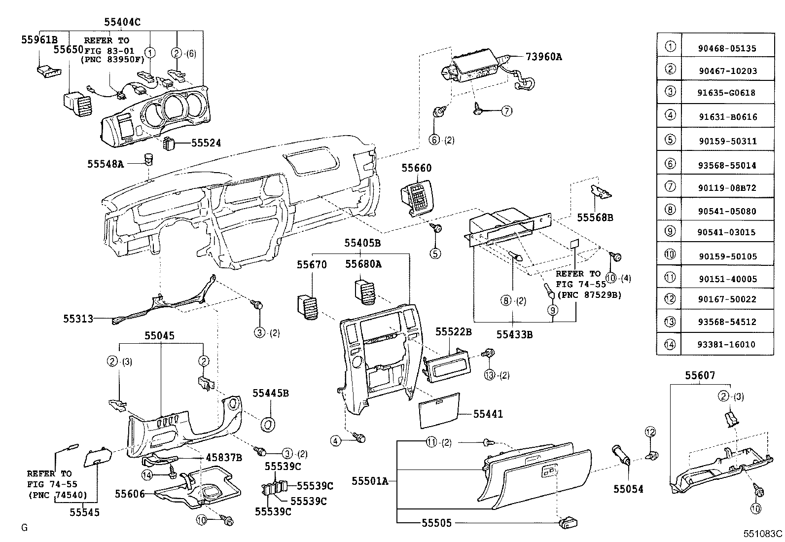 Instrument Panel Glove Compartment