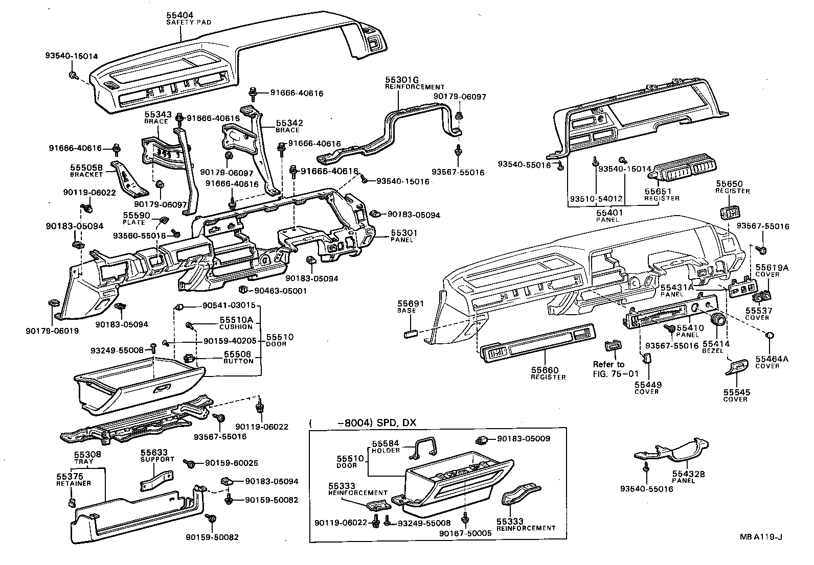 Instrument Panel Glove Compartment