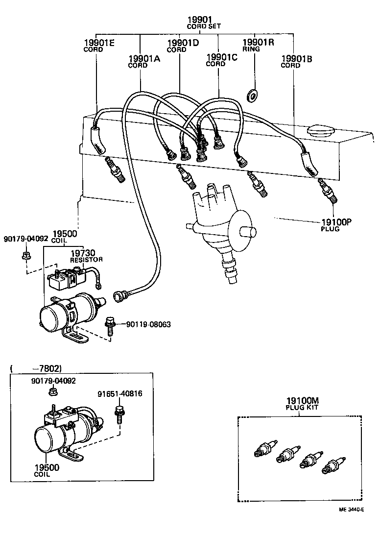 Ignition Coil Spark Plug Glow Plug