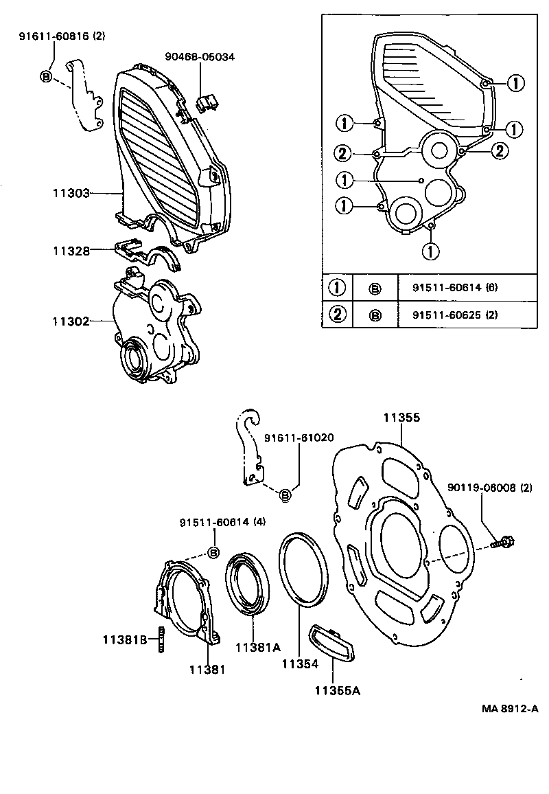 Timing Gear Cover & Rear End Plate