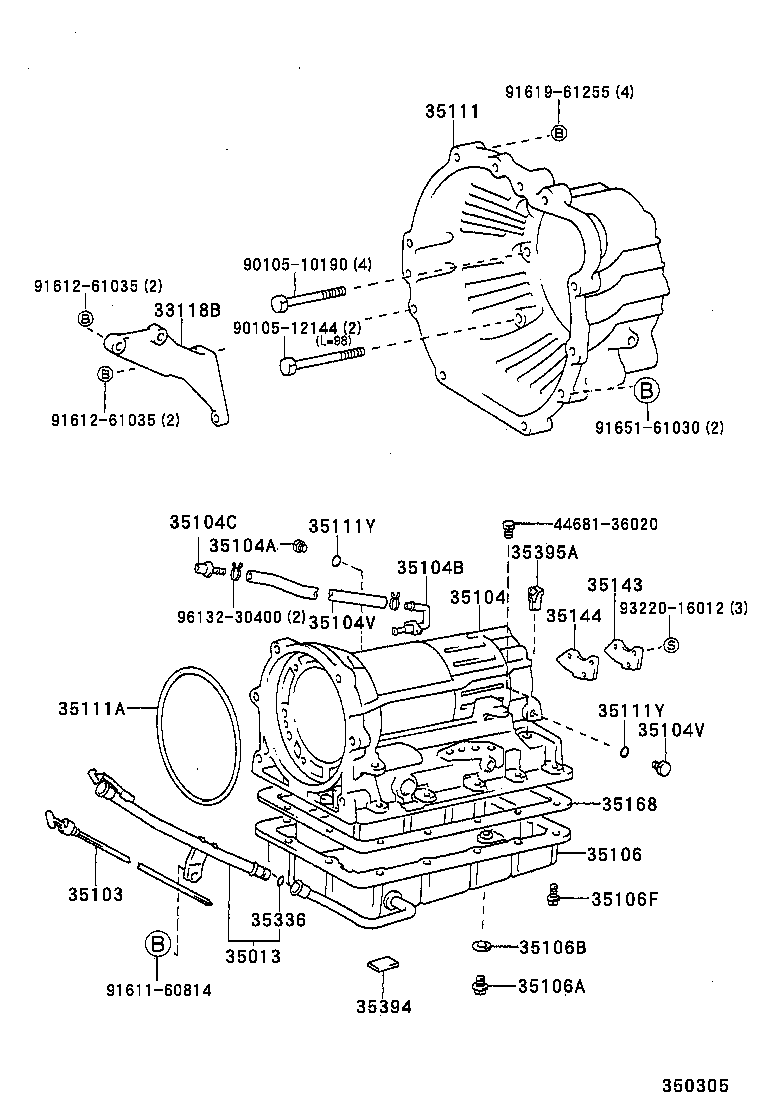 Caja de transmisión y cárter de aceite