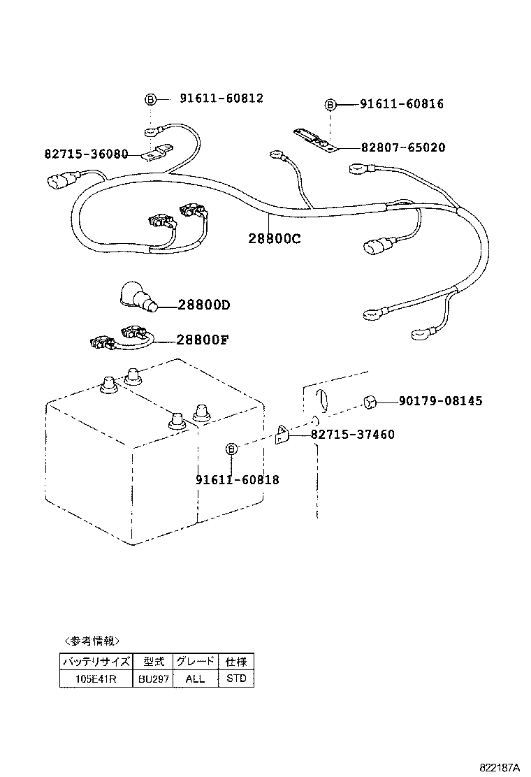 Battery Battery Cable