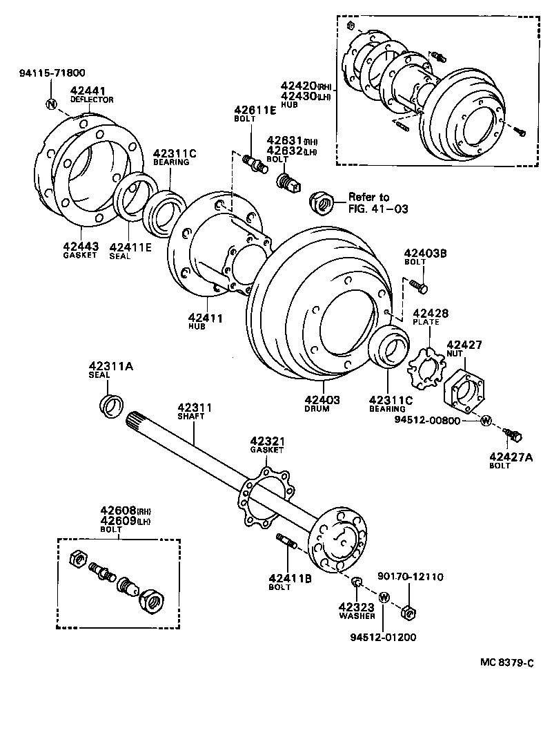 Rear Axle Shaft Hub