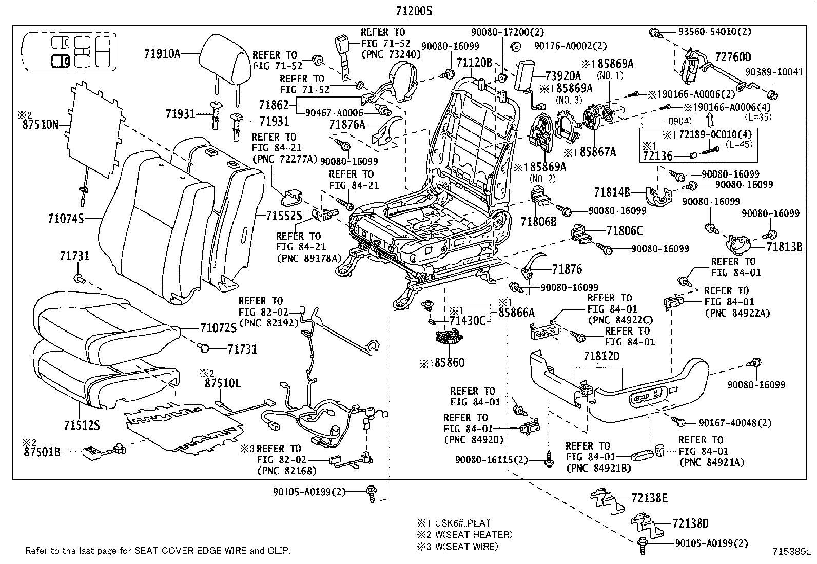 Asiento y pista del asiento