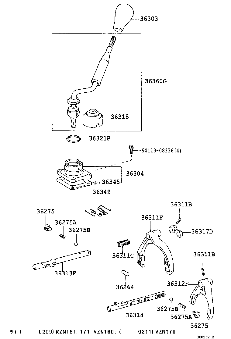 Transfer Lever & Shift Rod