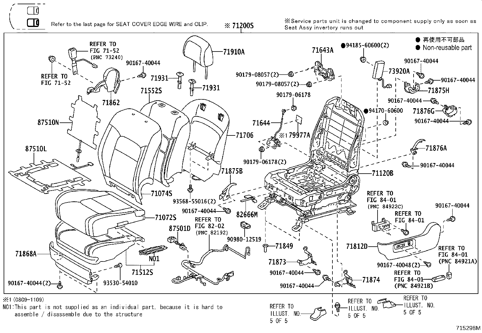 Asiento y pista del asiento
