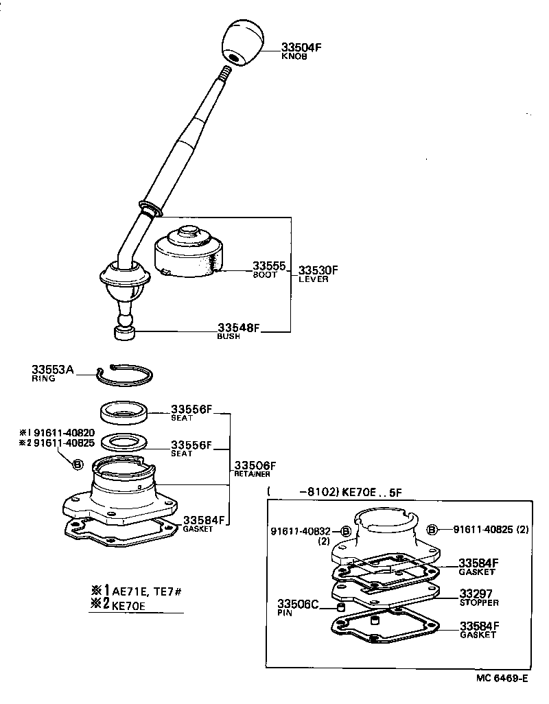 Shift Lever & Retainer