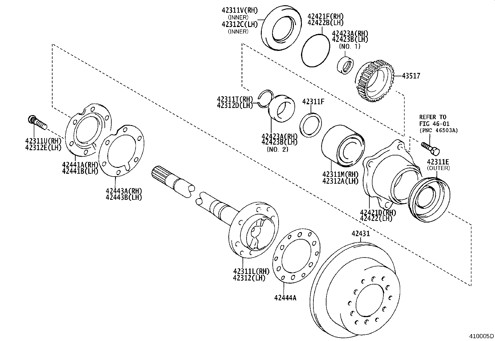 Rear Axle Shaft Hub