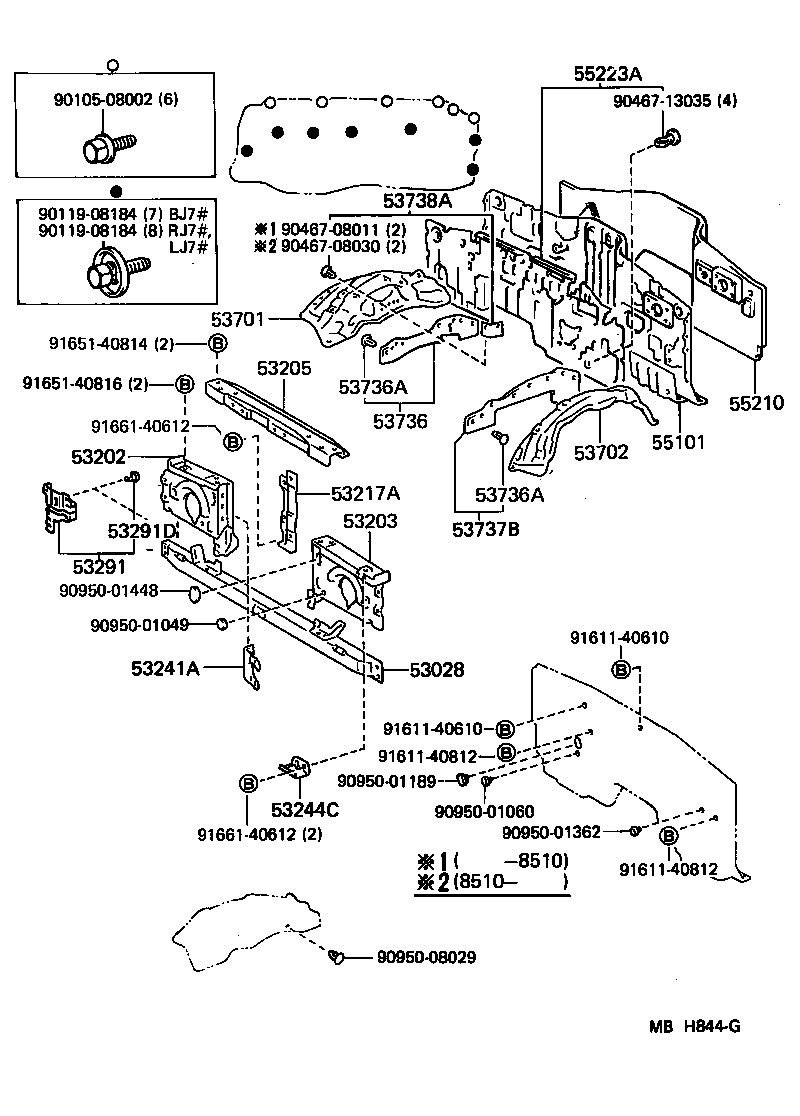 Front Fender Apron Dash Panel