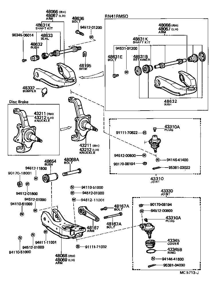 Front Axle Arm Steering Knuckle