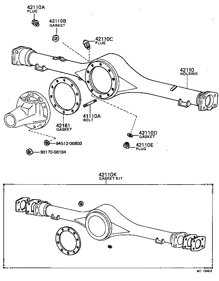 Rear Axle Housing Differential