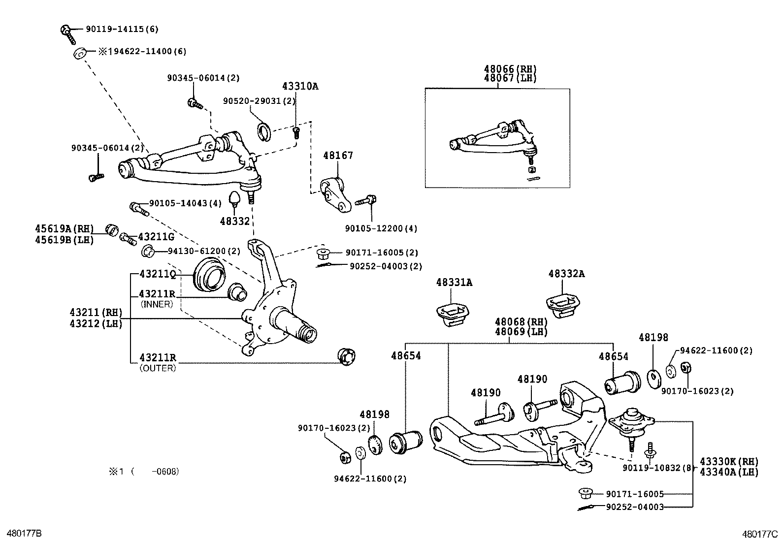 Front Axle Arm Steering Knuckle