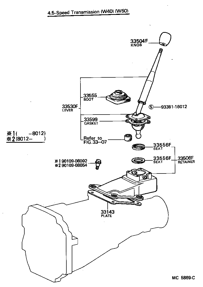 Shift Lever & Retainer