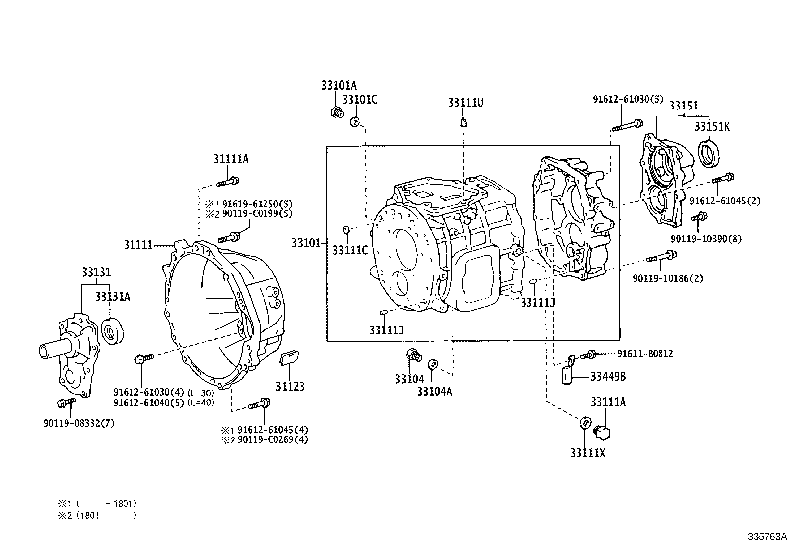 Clutch Housing + Transmission Case