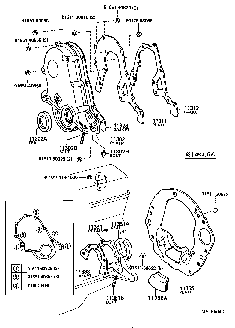 Timing Gear Cover & Rear End Plate