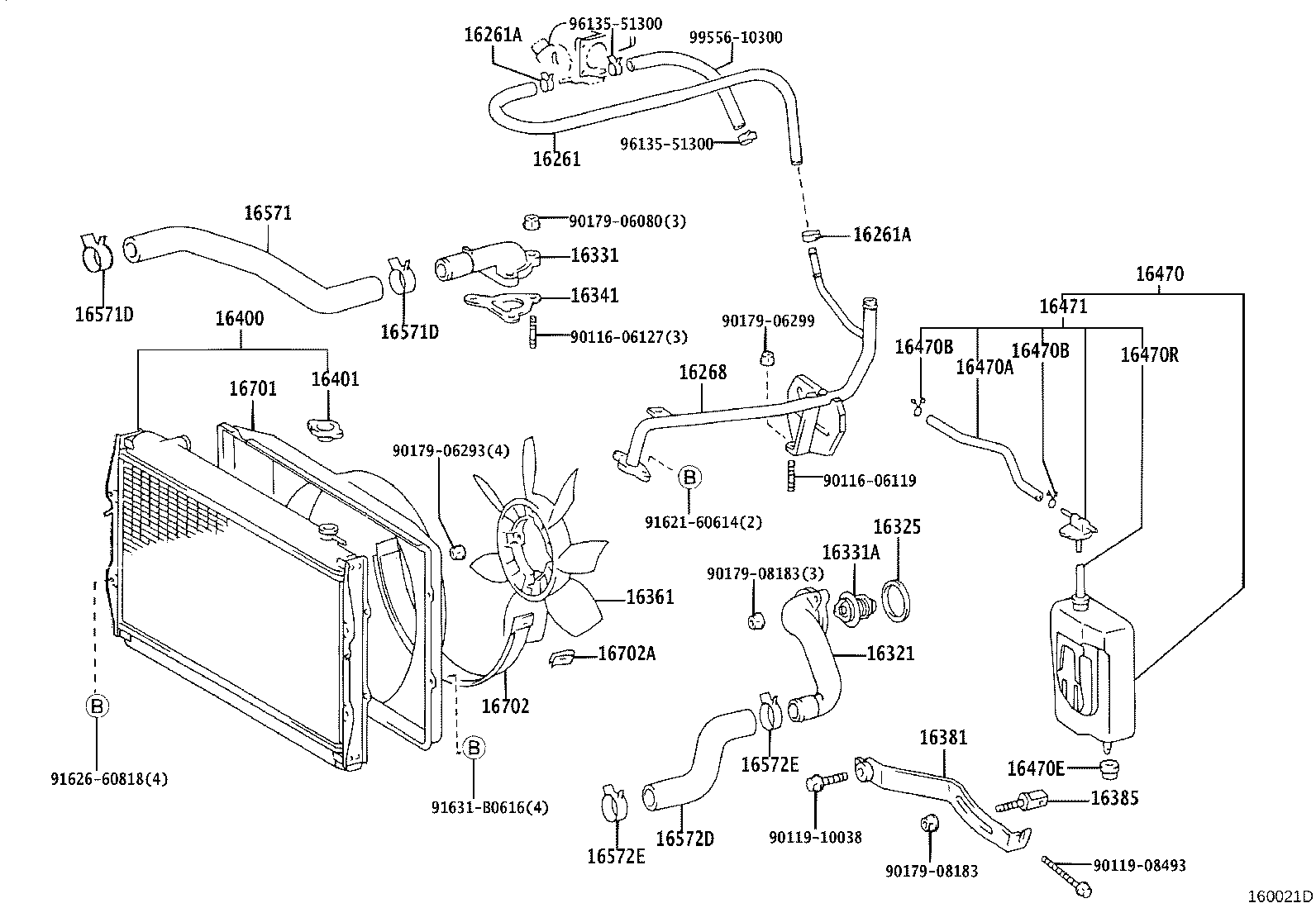 Radiator Water Outlet