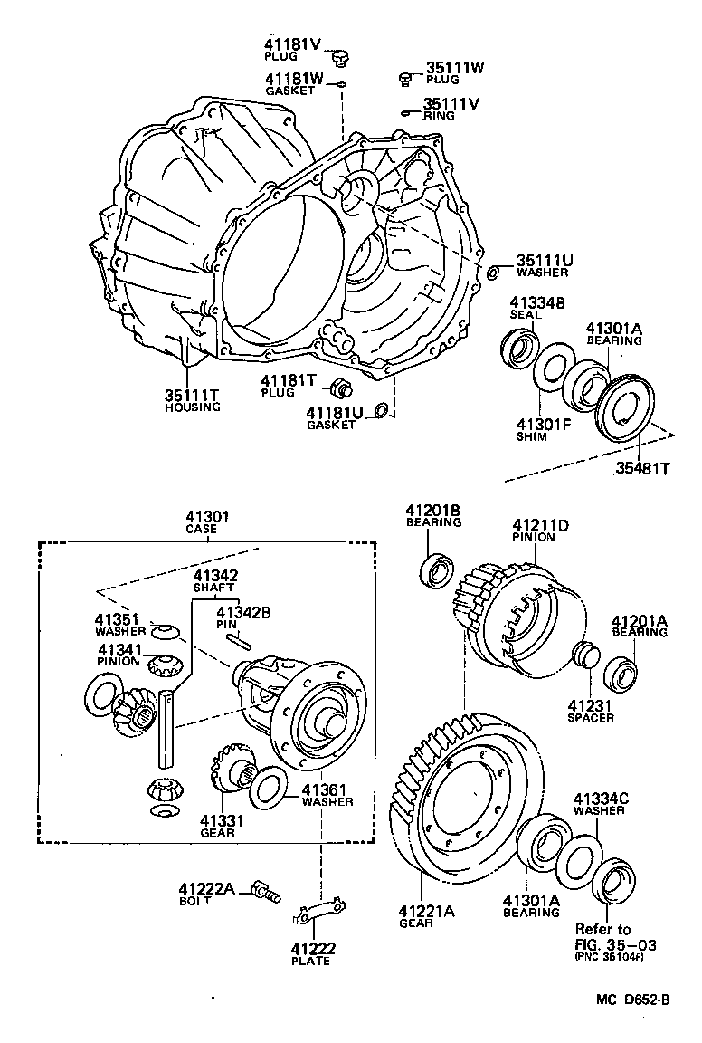 Rear Axle Housing Differential