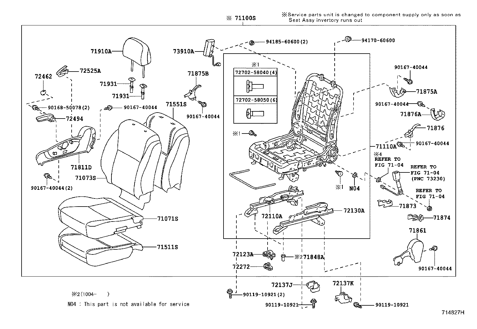Asiento delantero y riel del asiento