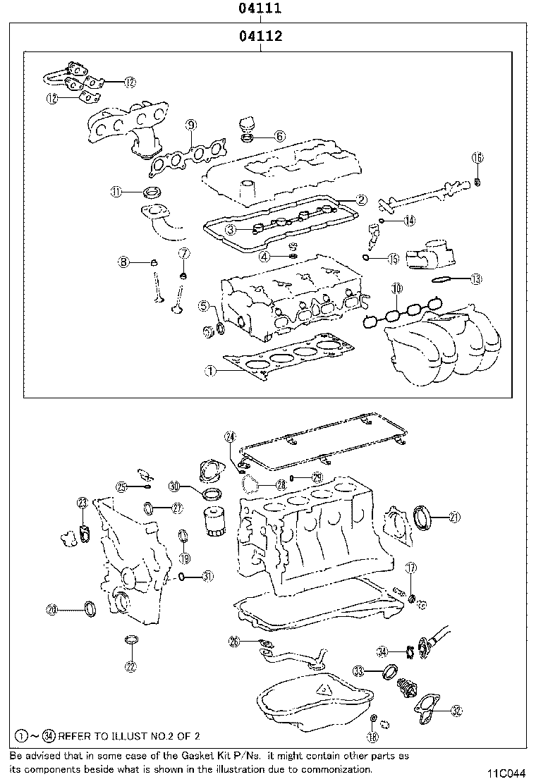 Engine Overhaul Gasket Kit