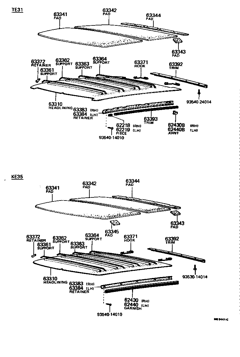 Headlining & Silencer Pad