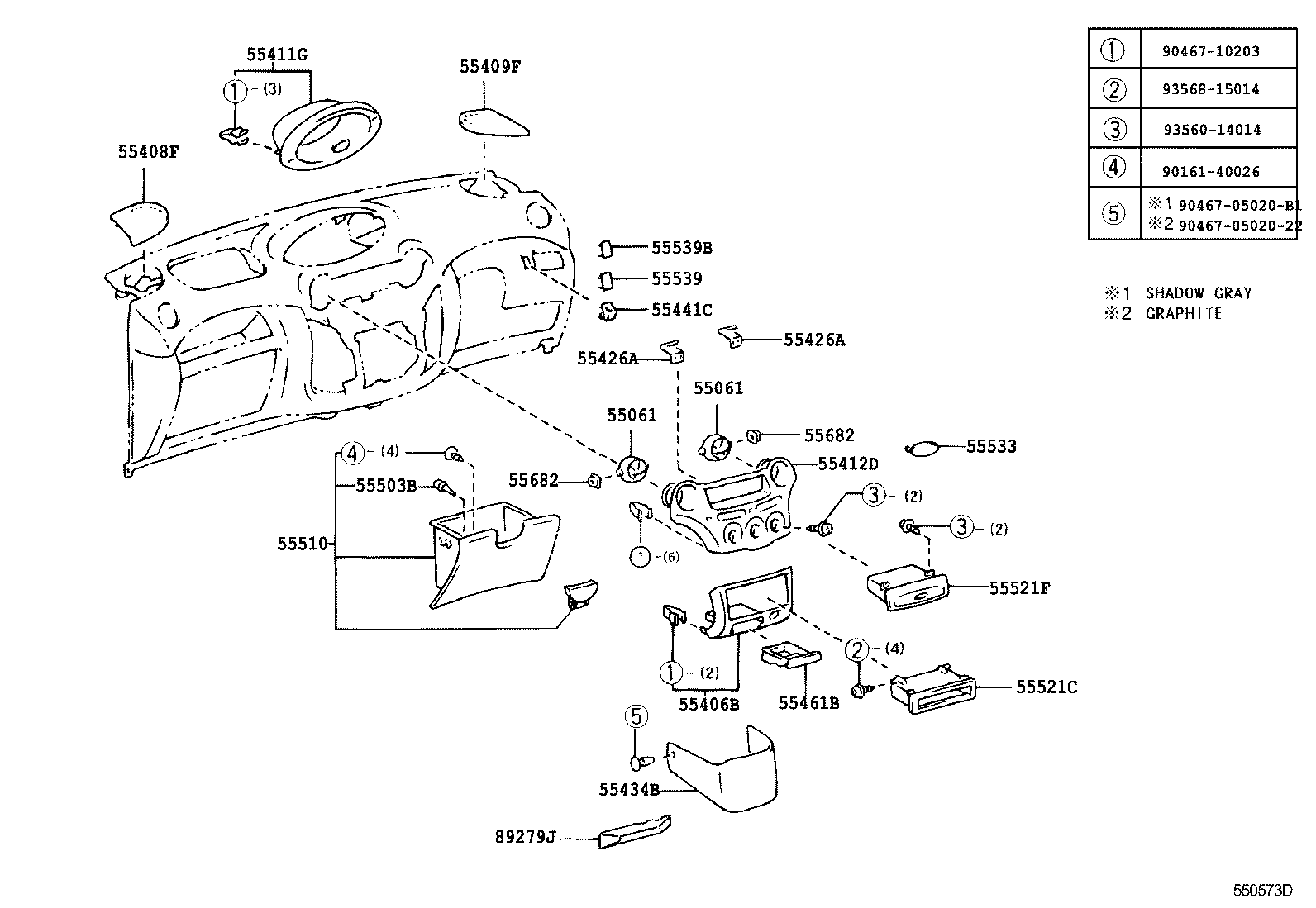 Instrument Panel Glove Compartment