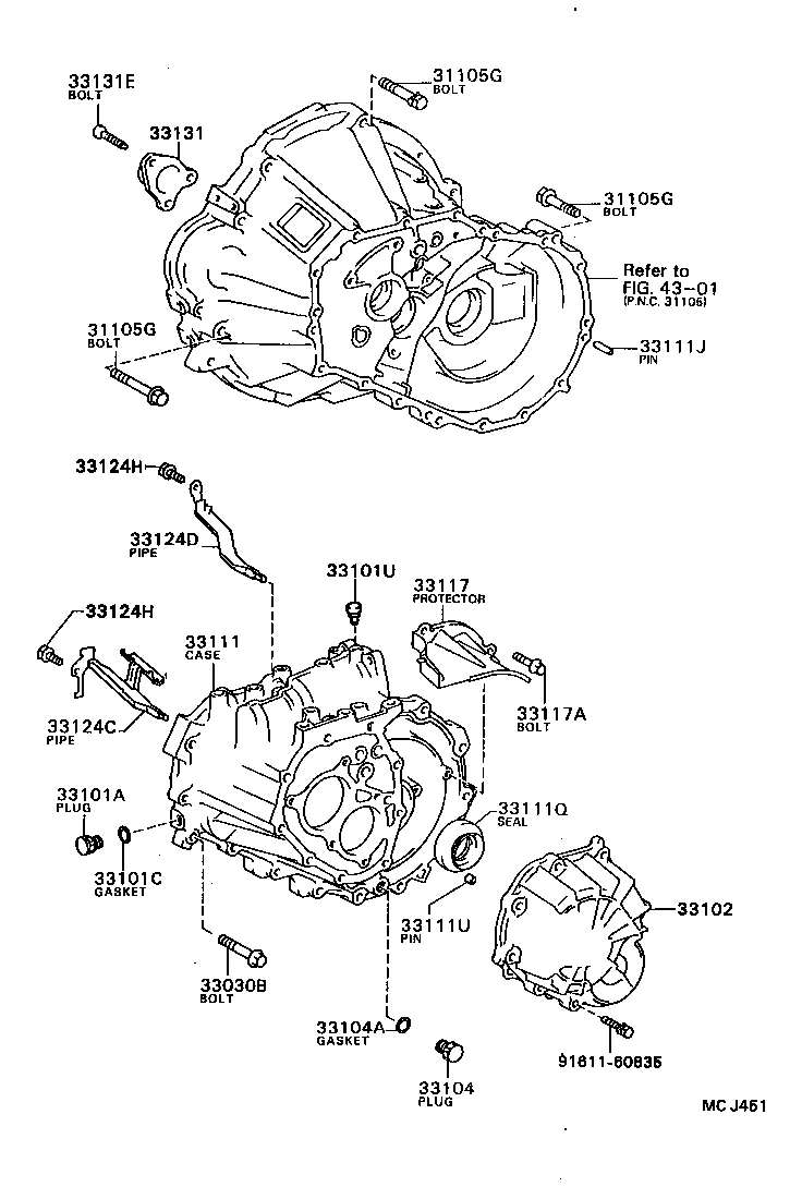 Clutch Housing + Transmission Case