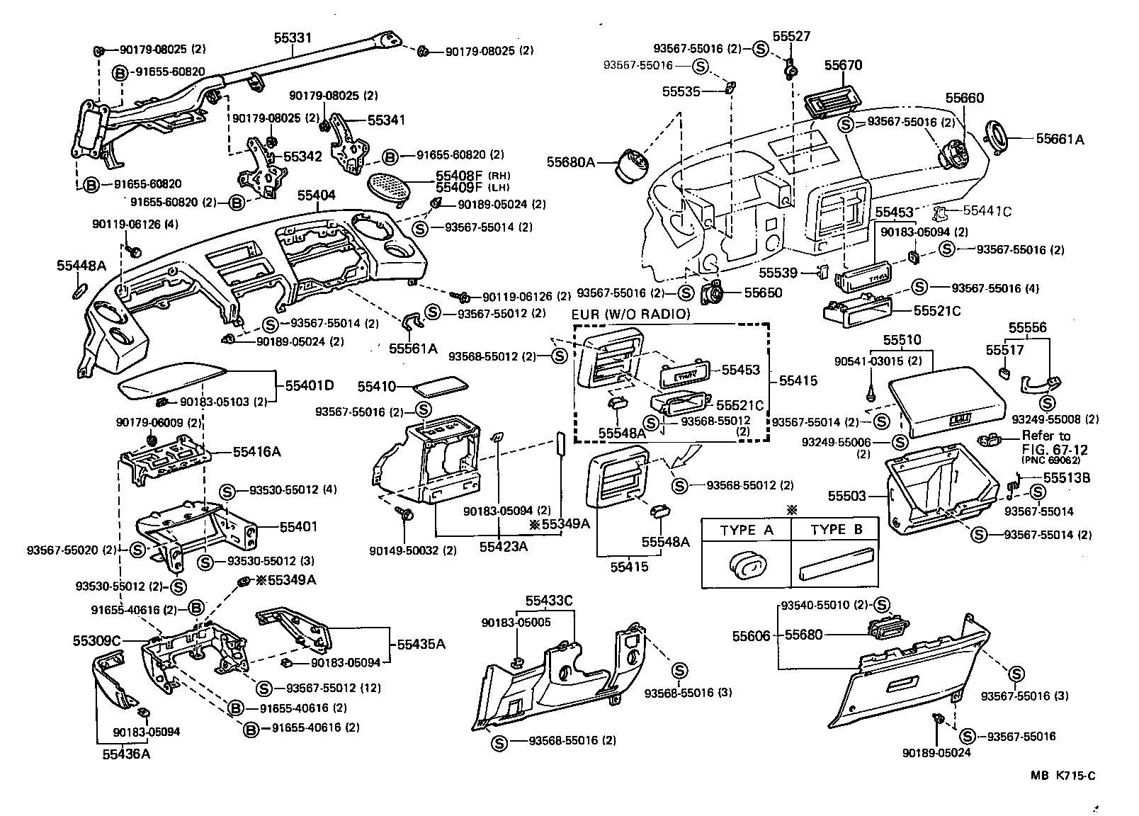 Instrument Panel Glove Compartment