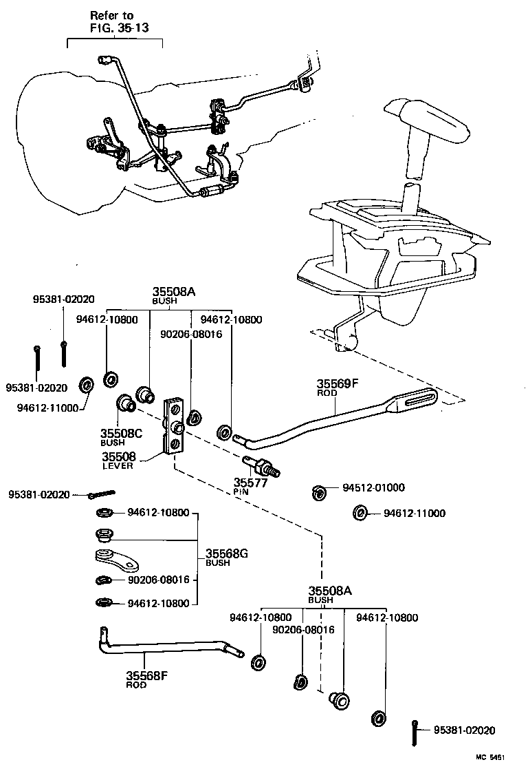 Shift Lever & Retainer