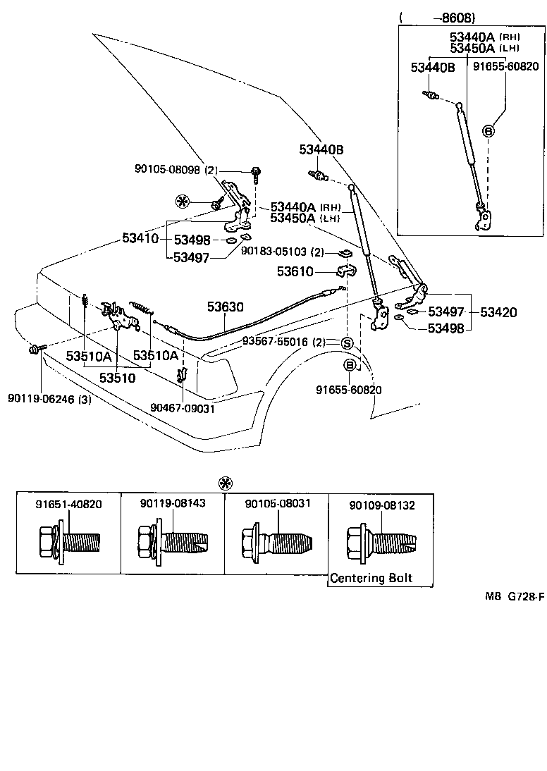 Hood Lock & Hinge