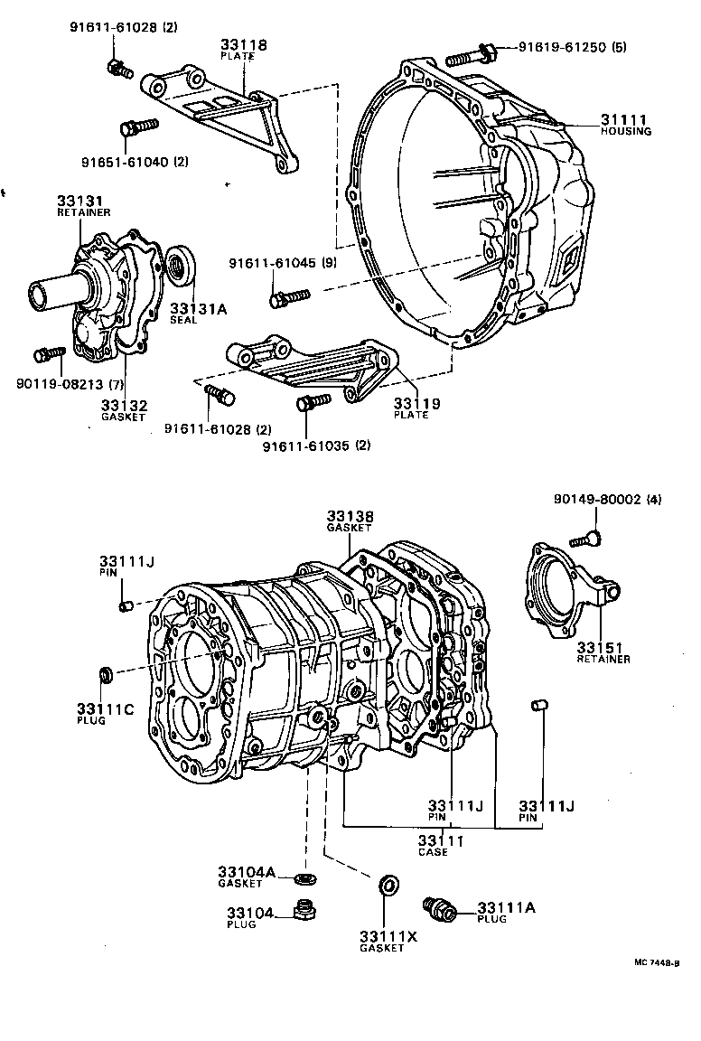 Clutch Housing + Transmission Case