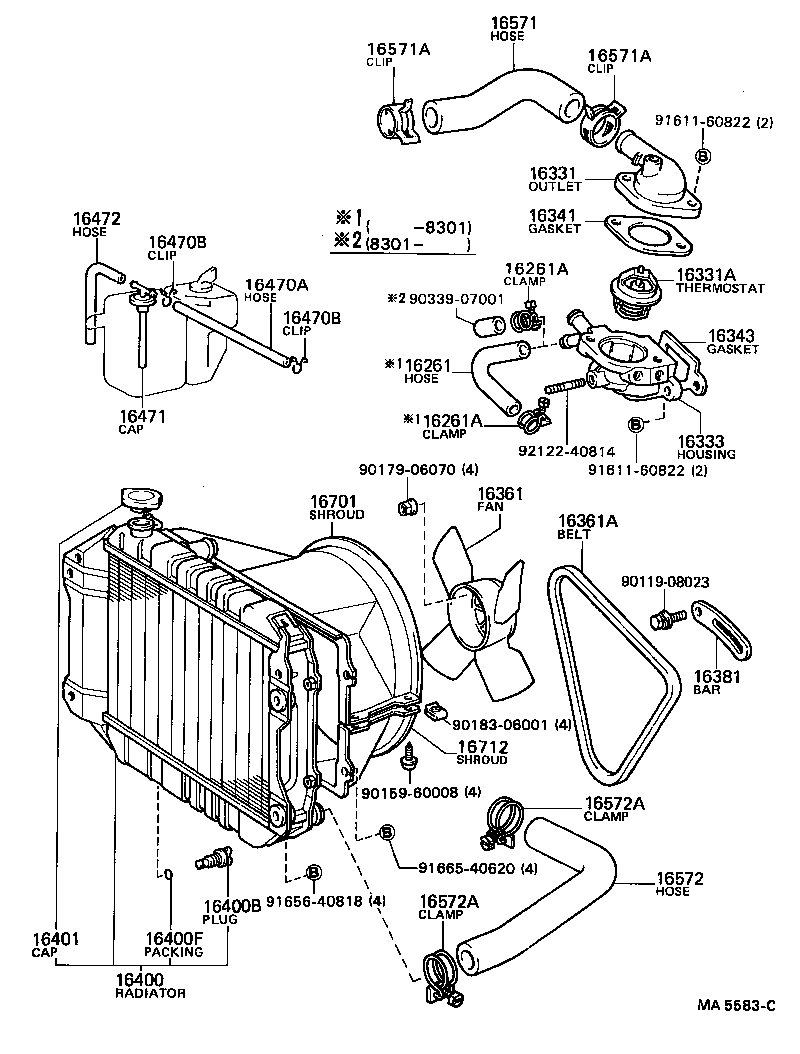 Radiator Water Outlet