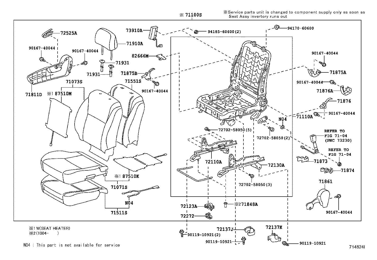 Asiento delantero y riel del asiento
