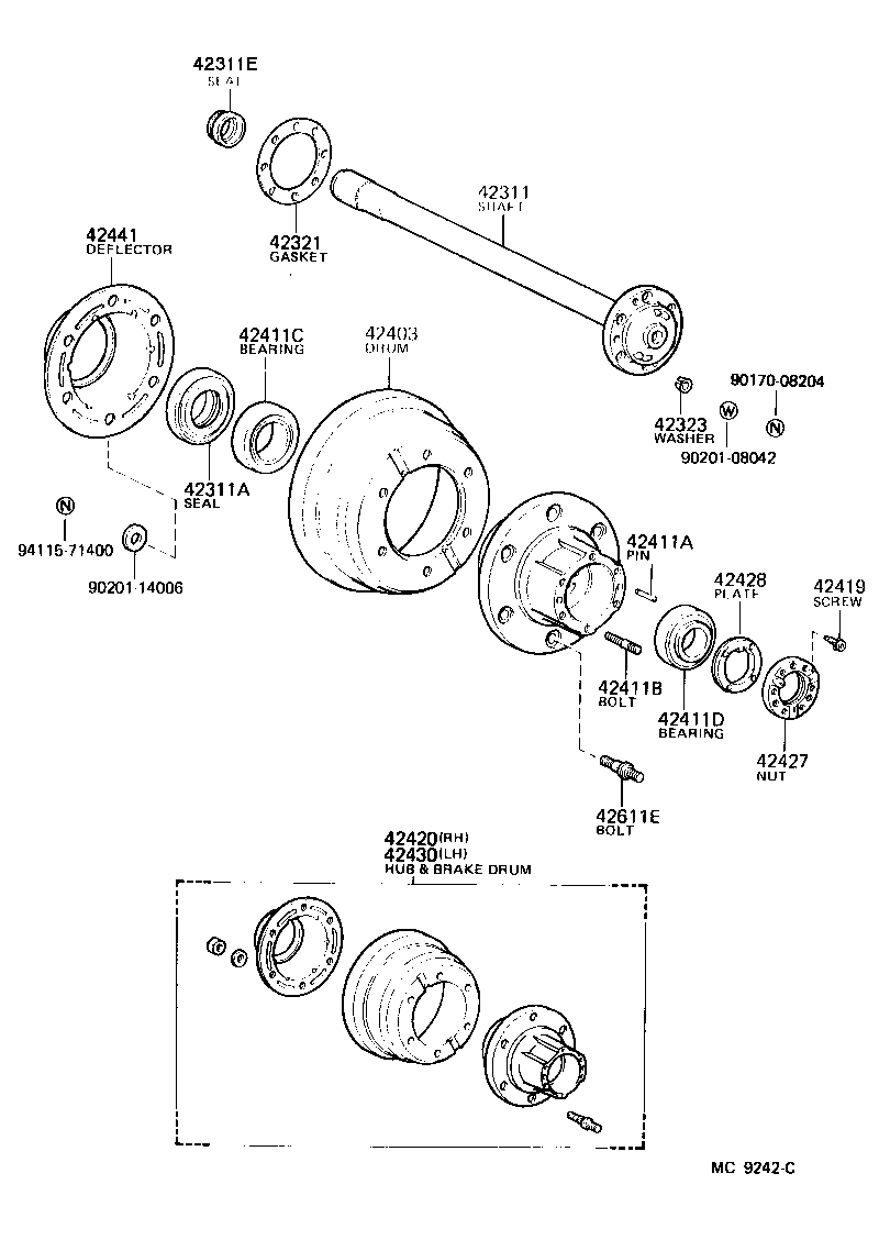 Rear Axle Shaft Hub