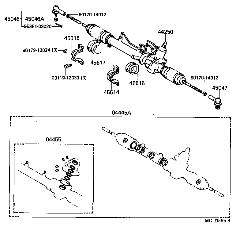 Enlace del mecanismo de dirección