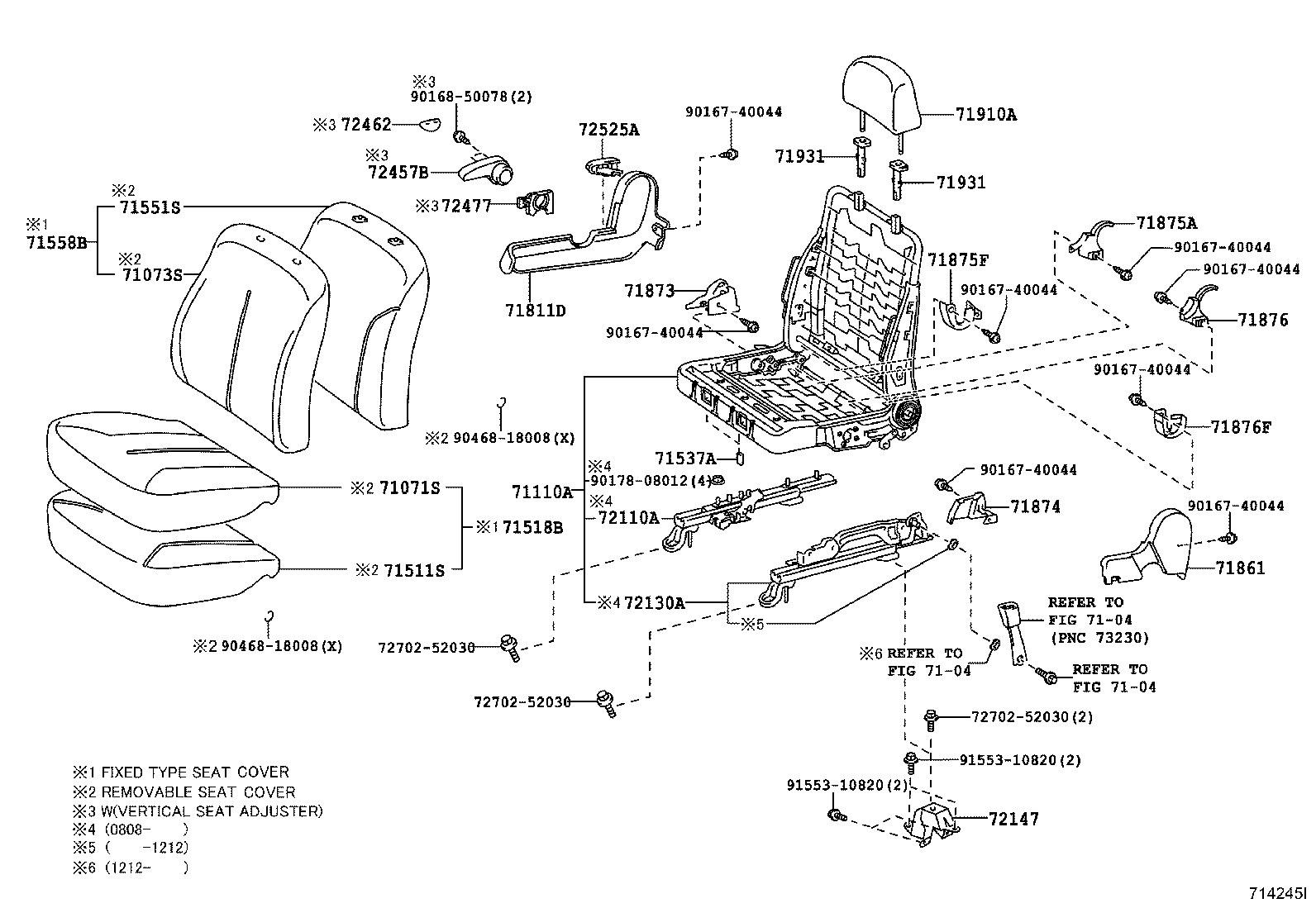 Asiento delantero y riel del asiento