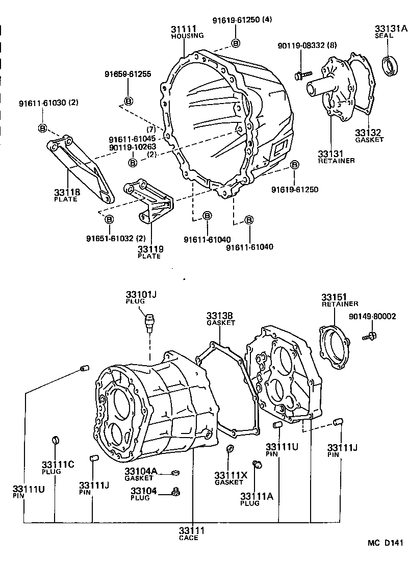 Clutch Housing + Transmission Case