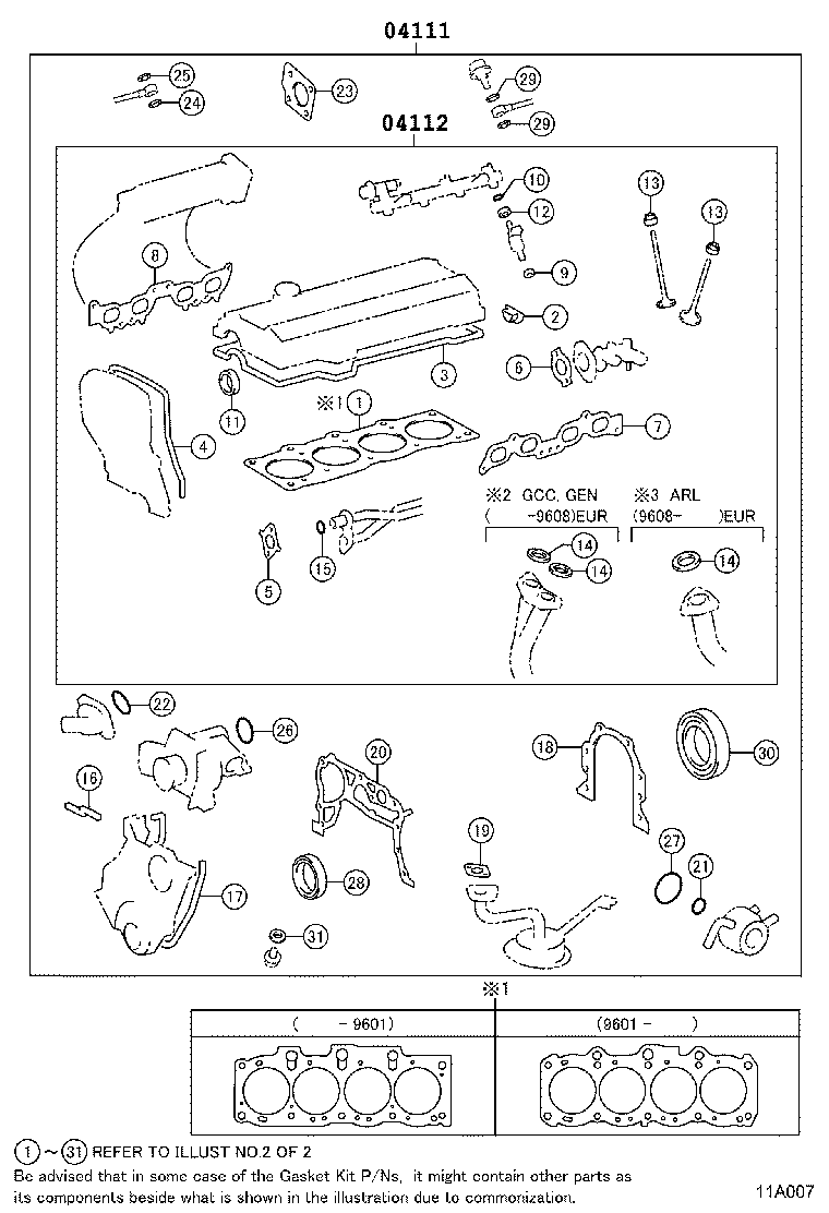 Engine Overhaul Gasket Kit