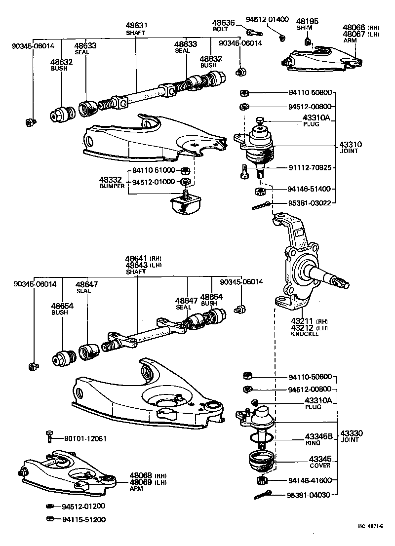 Front Axle Arm Steering Knuckle