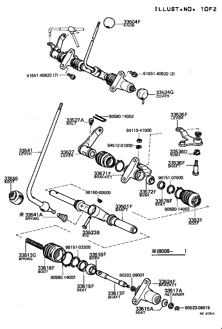 Shift Lever & Retainer