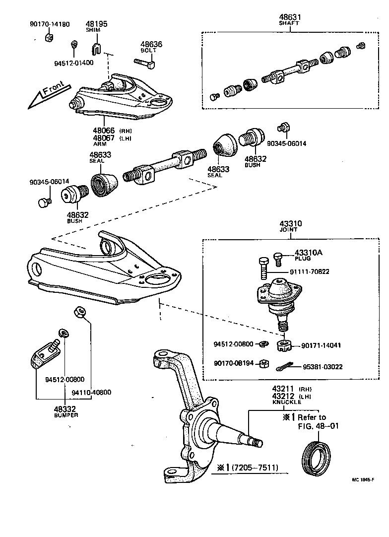 Front Axle Arm Steering Knuckle