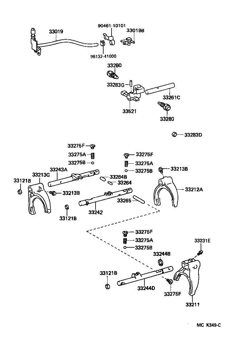 Gear Shift Fork Lever Shaft