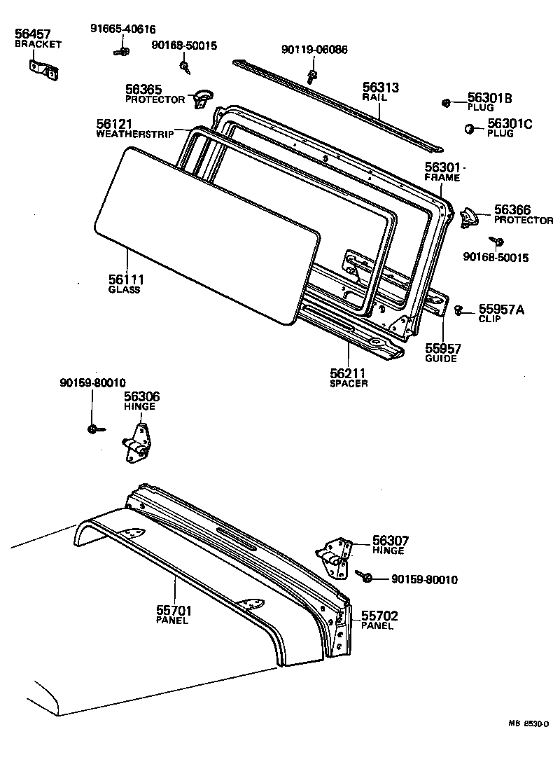 Cowl Panel & Windshield Glass