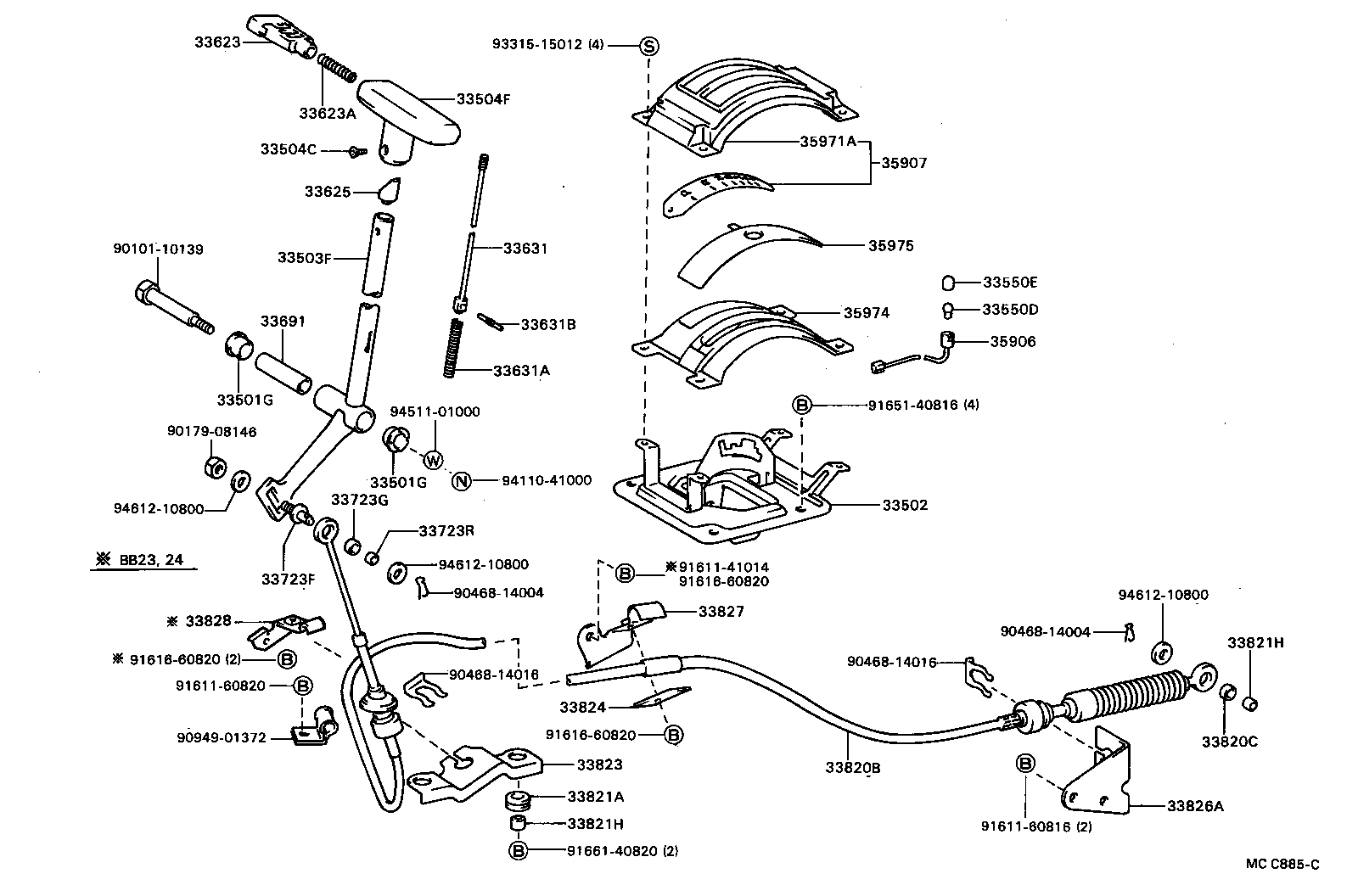 Shift Lever & Retainer
