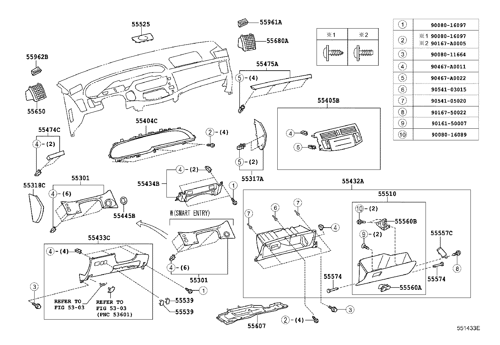 Instrument Panel Glove Compartment