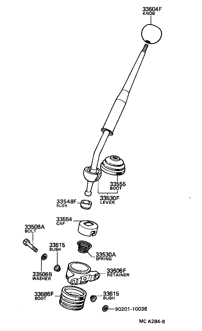 Shift Lever & Retainer